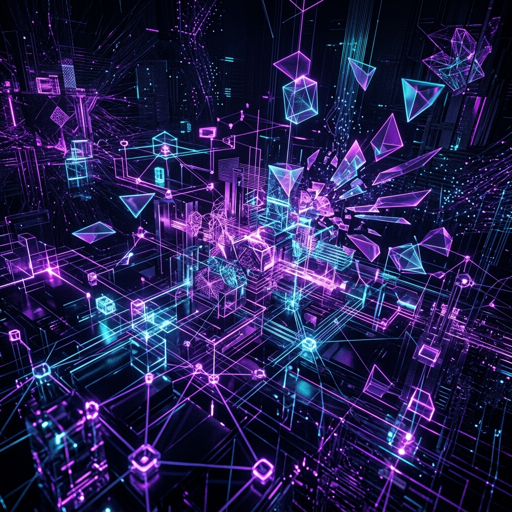 Abstract visual of AI gaming